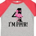 thumbnail image 4 of Inktastic 4th Birthday Flamingo Girls Toddler T-Shirt, 4 of 5