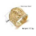 thumbnail image 6 of Fachoice Gold Retro Masonic Ring for Men Classic Freemason Symbol Band Ring, Stylish Mason Ring Vintage Masonic Compass Ring, 6 of 6