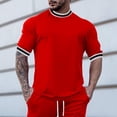 thumbnail image 3 of Verano Cuello Redondo Camiseta Hombres Moda Casual Color Puro Manga Corta Top Shrt para Gimnasio Fitness, 3 of 5