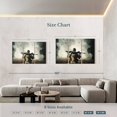thumbnail image 3 of Elephant Stock Military War Zone Wall Art - Horizontal Multi Panel Canvas - Living Room Wall Decor - Military Multi Panel - Gray And Black Decor - 74" x 48", 3 of 4