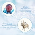 thumbnail image 4 of Figuras de vidrio soplado a mano de 6 estilos, decoración de animales en miniatura, incluye morsa, pulpo, elefante, mono, geco y libélula., 4 of 9