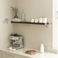 thumbnail image 3 of Ballucci 48" Floating Shelf, Wood Wall Mount Shelf with Invisible Bracket, 8" Deep, Black, 3 of 8