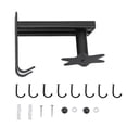 thumbnail image 1 of Crochets rotatifs en aluminium robustes pour ustensiles de cuisine, crochets pivotants pour suspension murale, noir, 1 of 4