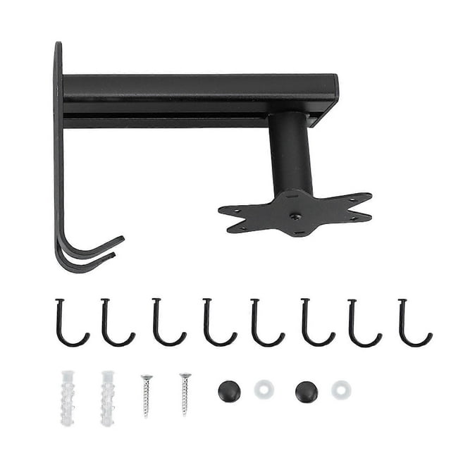 Crochets rotatifs en aluminium robustes pour ustensiles de cuisine, crochets pivotants pour suspension murale, noir