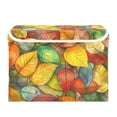 thumbnail image 7 of Yayeee Collapsible Cube Storage Bin with Lid Fabric Closet Decorative Basket with Handles, Retro Autumn Leaves, 7 of 7