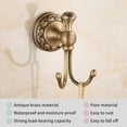 thumbnail image 4 of Antique Bronze Brass Bath Towel Hooks, Wall Mounted Bathroom Hardware Accessories,Pattern Carving Design, 4 of 4