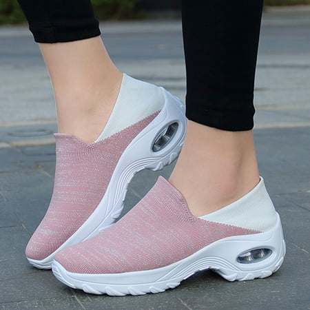 

Women Wedge Air Cushion Casual Shoes Sports Shoes Thick Sole Wedge Shoes Lazy Slippers Fashion Soft Sole Casual Shoes