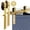 Gold, variant on Rio Salto Gold Bifold Sliding Barn Door Hardware Kit Heavy Duty Metal Track System with Matching Knobs Gold Bi-Fold Barn Door Bifold Closet Doors, Bi-Folding 52" Track for 4 Doors, 4 Rollers No Door
