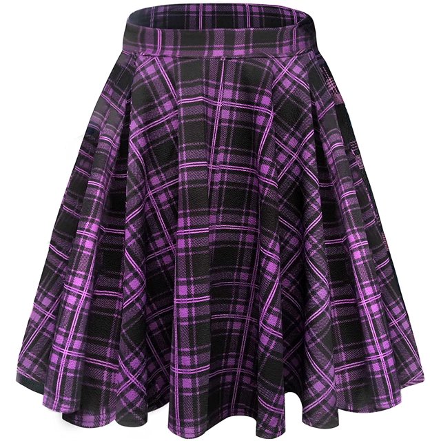 Urban CoCo Minifalda skater básica, versátil, elástica, acampanada, informal, para mujer