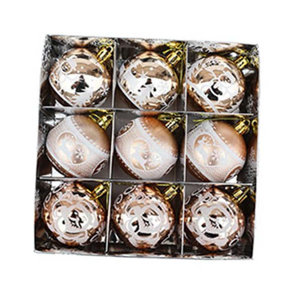9Pcs Christmas Tree Balls Baubles Xmas Tree Hanging Ornament Home Party Decora Diy