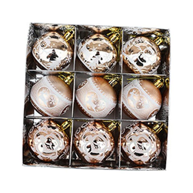 9Pcs Christmas Tree Balls Baubles Xmas Tree Hanging Ornament Home Party Decora Diy