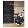 thumbnail image 2 of 3D Wall Panels 33-Pack, 11.81x11.81in PVC Diamond Tiles, 32 Sq.Ft. Coverage, Modern Interior Decor for Bedroom, Living Room, Matte Black, 2 of 6