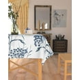 thumbnail image 2 of Vintage Floral Plant Tablecloth Rectangle Round Table Cloth 60x102 Inch, Blue Indoor or Outdoor Tablecloth, Spring Summer Waterproof Polyester Washable Table Cover for Party Holiday Picnic Decoration, 2 of 5