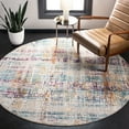 thumbnail image 2 of SAFAVIEH Aria Carleton Abstract Area Rug, Ivory/Turquoise, 4' x 6', 2 of 9