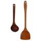 thumbnail image 1 of 1 juego de 2 cucharas y espátulas de madera antiadherentes para utensilios de cocina, 1 of 7