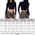 thumbnail image 2 of Camiseta Top de manga larga expuesto al ombligo, corte ajustado, Top básico liso para mujer, atuendo informal diario Ygjytge Negro T L para Mujer, 2 of 6