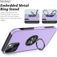 thumbnail image 4 of Kick Stand Case for iPhone 13 Heavy Duty with Magnetic Ring Case {Shock Proof-Built in Kickstand - Dual Layer Rubber- iPhone 13} Color Purple - By Entronix, 4 of 6