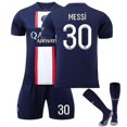 thumbnail image 1 of Temporada de camisetas de fútbol de París 2022-2023 en Jersey Home Camiseta para niños, jóvenes y adultos-1-MESSI No.30-Kids 22(120-130CM) BmatwkZeng Bmatwk Jersey, 1 of 2