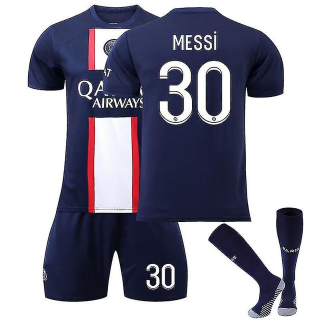 Temporada de camisetas de fútbol de París 2022-2023 en Jersey Home Camiseta para niños, jóvenes y adultos-1-MESSI No.30-Kids 22(120-130CM) BmatwkZeng Bmatwk Jersey