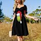 thumbnail image 4 of Vestido elegante de manga corta para mujer, vestido de noche de verano, vestido de mujer, isla de Santorini, Grecia, 4 of 7
