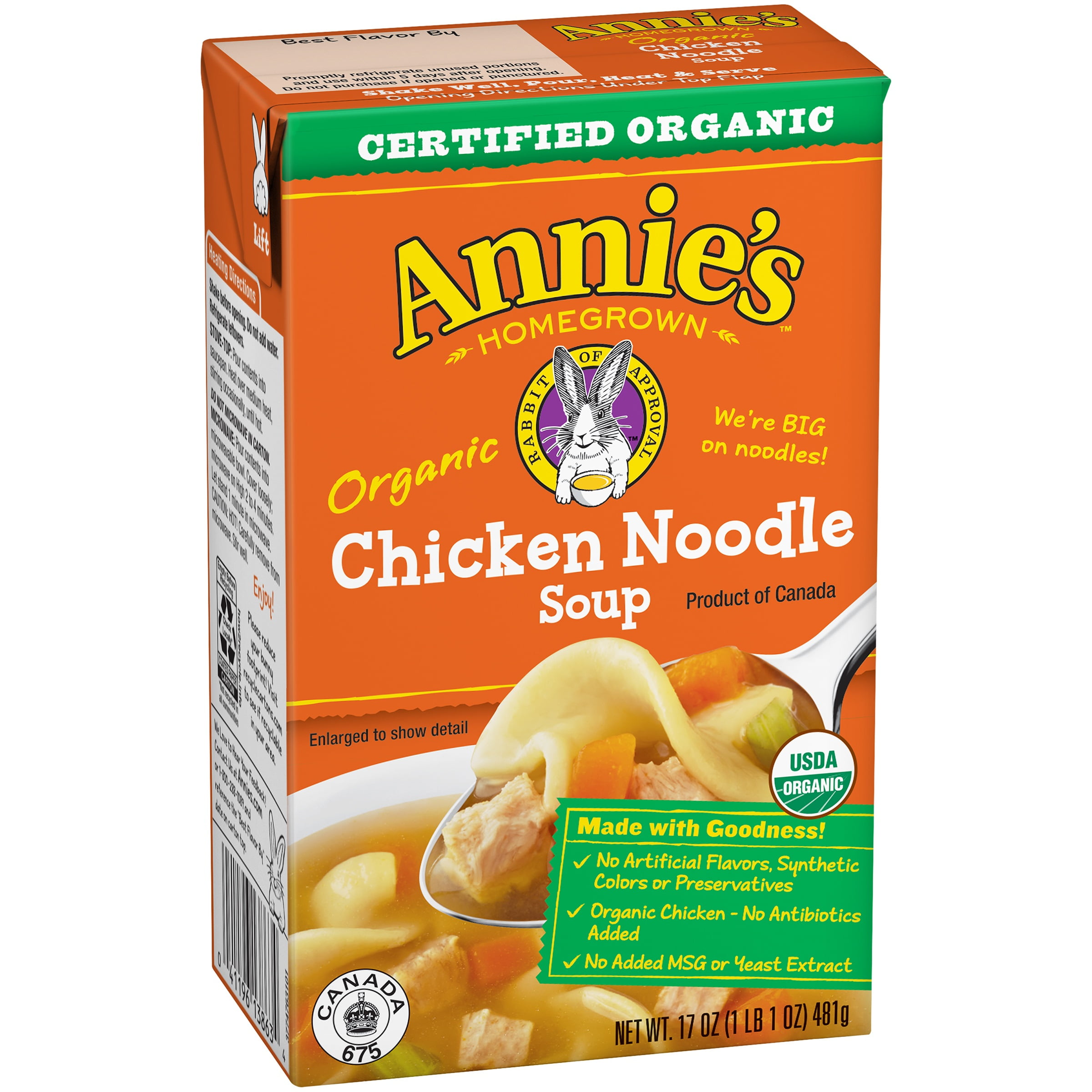 Annie's Organic Chicken Noodle Soup 17 oz. Aseptic Pack by Annie's Inc.