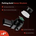 thumbnail image 5 of A-Premium 4-PC Rear Reverse Backup Parking Aid Assist Sensor Compatible with Jeep, Dodge, Chrysler & Ram Models - Grand Cherokee, Liberty, Ram 1500 2500 3500, Grand Caravan, Charger, Journey, Durango, 5 of 9
