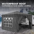 thumbnail image 6 of 10x10 Folding Canopy with 4 Removable Sidewalls Black UPF 50 Outdoor Event Shelter Portable Pop Up Gazebo with Weight Bags and Carry Bag for Parties Beach Camping Wedding, 6 of 10