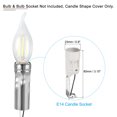 thumbnail image 3 of Unique Bargains 3 Inch Tall E14 Iron Candle Shape Socket Covers for Chandelier Silver 10 Count, 3 of 6