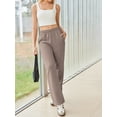 thumbnail image 3 of Weardear Straight Leg High Waisted Sweatpants Womens Casual Workout Pants with Inner Drawstring and Side Pockets, 3 of 6