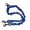 Blue, variant on 40-68 Inch Double Leash for Two Dogs, 2-in-1 No Tangle Design with Bungee Shock Absorber and Adjustable Strap for Walking Running Training, Double Dog Leash for Small Medium Large Pets
