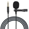 ammoon K03 Professional Lavalier Microphone Omnidirectional Mic with Easy Clip-on Noise Reduction Recording Mic for Interview Podcast Video Conference Compatible with Android/iOS Smartphone