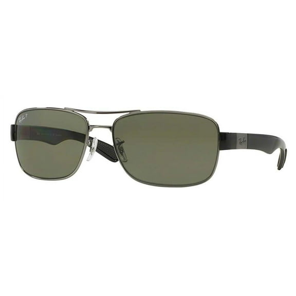 Ray-Ban RB3522 004/9A 61M Gunmetal/Green Polarized Sunglasses For Men
