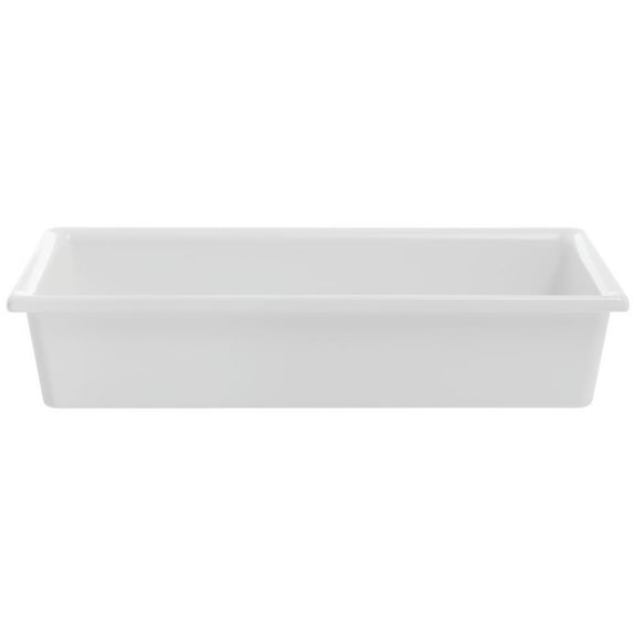 HUBERT SmartFit 1/3 Size White Melamine Cold Food Pan - 6 7/10"L x 12 2/5"W x 2 1/2"D