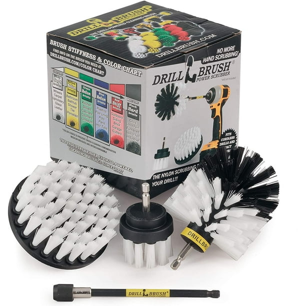 Drill Brush Car Washing and Detailing Power Brush Kit with Longreach