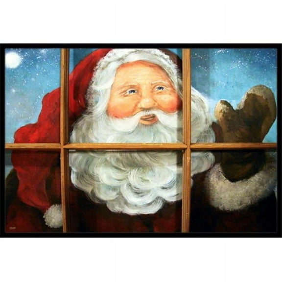 Kindly Visitor Santa Claus Christmas Indoor & Outdoor Mat- - 24 x 36 in.