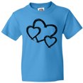 thumbnail image 3 of Inktastic Three Black Hearts Youth T-Shirt, 3 of 5