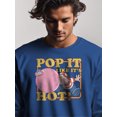 thumbnail image 2 of Officially Licensed Dubble Bubble Pop It Like It's Hot Bubble Gum Men's Sweatshirt, 2 of 3