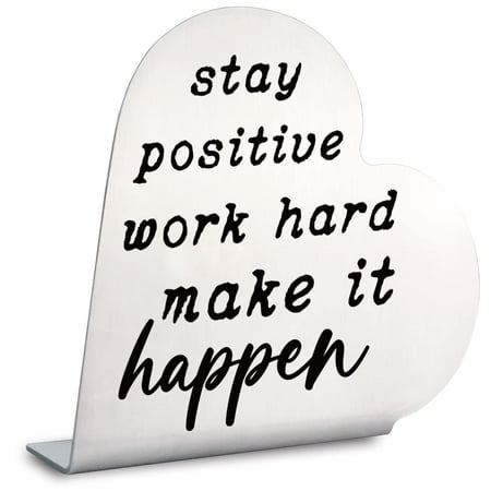 

Stay Positive Sign Inspirational Desk Decor for Women Men Coworker Colleague Friends Inspirational