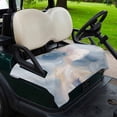 thumbnail image 2 of Golf Cart Seat Covers for 2 Seater,Blue Ombre Microfiber Cart Seat Towel Blanket,Modern Geometric Yellow Lines Abstract Art Absorbent Breathable Non Slip Bench Seats Protector for Golf Course 51"x31", 2 of 9