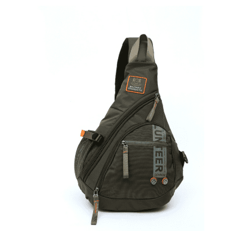 Toyella Men Oxford Sling Knapsack Shoulder Messenger Chest Bag Laptop Kettle Travel Assault Single Back Pack Cross Body Trekking Bags Army Green