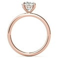 thumbnail image 4 of Solitaire Brilliance 2CT Oval Lab Grown Diamond Solitaire with Hidden Halo Engagement Ring 10K Rose Gold, Ring Size 7.5, 4 of 5