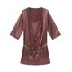 thumbnail image 4 of Batas para hombre, informales y de moda, de color sólido, con tirantes, capucha y manga corta, pijamas para hombre, blusa, 4 of 4