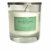 Pecksniff's Vetiver & Musk Candle 3.3 Oz. In Glass With Lid From England