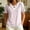 Pink, variant on Women's Tops Short-Sleeve V-Neck Striped Color-Block Top with Fashion-Forward Design Red Size L