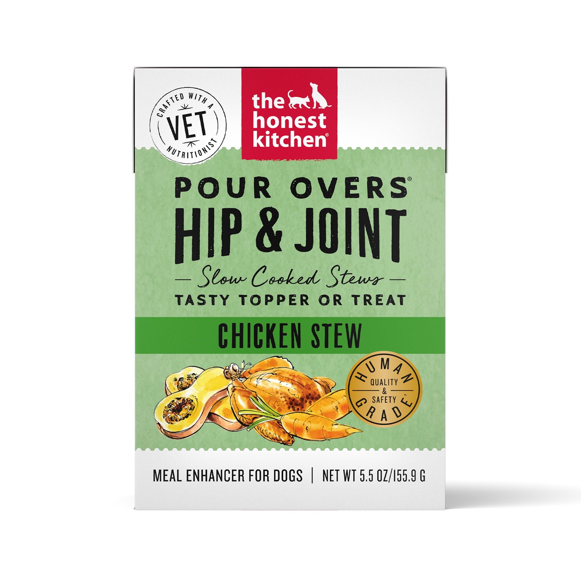The Honest Kitchen Human Grade Toppers Functional POUR OVERS Joint & Mobilty Support - Chicken Stew Topper, 5.5 oz, Case of 12