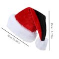 thumbnail image 3 of LNZGNM Christmas Unisex Plush Santa Hat, Festive Holiday Hat for Christmas Parties, Go-to Staple, Simple Style Hat,Red(One Size), 3 of 6