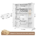 thumbnail image 3 of Homfa 74‘’ Tall Kitchen Pantry Cabinet, 6 Doors Storage Cabinet with Wine Rack and Adjustable Shelves, Kitchen Food Cabinets with Hutch & Drawer, White, 3 of 10