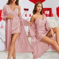 thumbnail image 2 of Robes for Women, PUTUO 2PC Silk Robes for Women, Luxurious Satin Pajamas for Women Soft Cozy Cami Nightwear Set, Bridesmaid Nightgowns for Women, 2 of 6