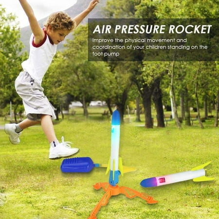 Stomp Rocket Set Foam Launcher Outdoor Air Power Safety Eva High Performance Toys Gift For Kids Teens Boys Girls Includes 2 Rockets 3 Brackets Canada Stomp Rocket Set Foam Launcher, Outdoor Toys For Teens