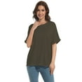 thumbnail image 3 of Women's Casual Short Sleeve Crew Neck T-Shirts, 3 of 6